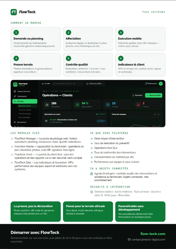 Fiche générale FlowTeck — 2/2