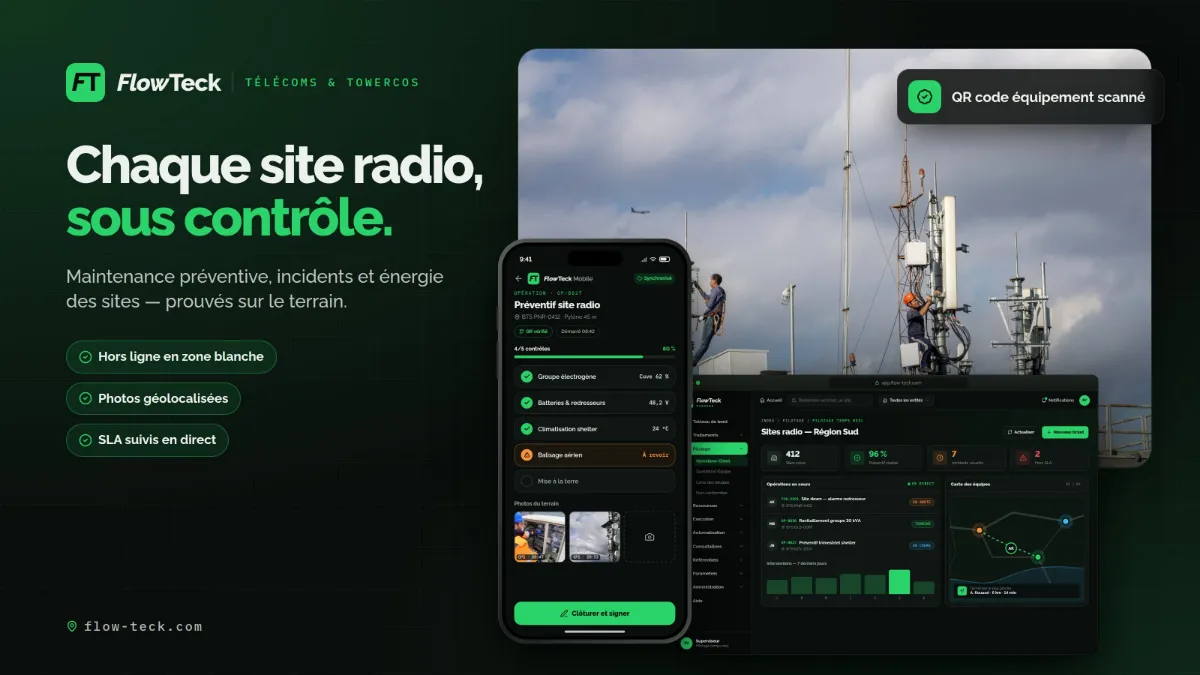 Chaque site radio, sous contrôle.